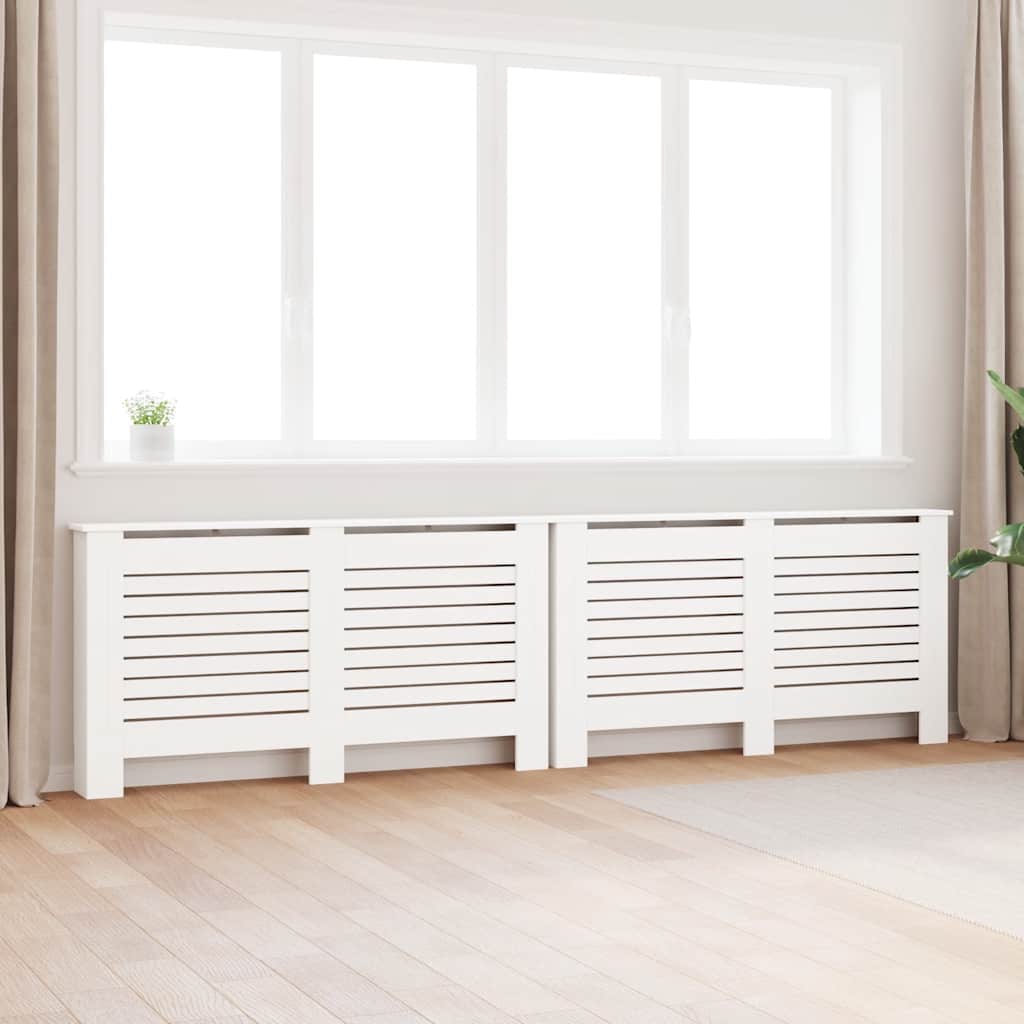 Radiator Covers 2 pcs White 152x19x81.5 cm MDF