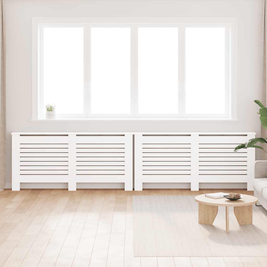 Radiator Covers 2 pcs White 172x19x81.5 cm MDF