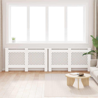 Radiator Covers 2 pcs White 152x19x81.5 cm MDF