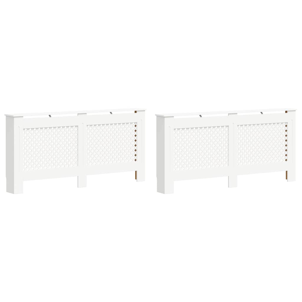 Radiator Covers 2 pcs White 172x19x81.5 cm MDF