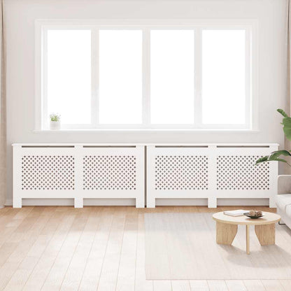 Radiator Covers 2 pcs White 172x19x81.5 cm MDF