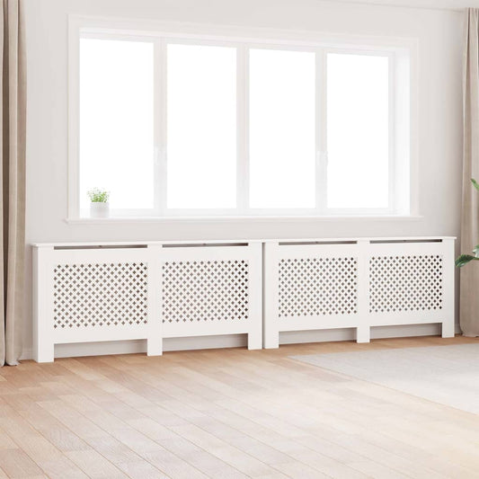 Radiator Covers 2 pcs White 172x19x81.5 cm MDF
