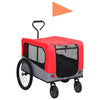 2-in-1 Pet Bike Trailer & Jogging Stroller Red and Grey