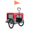 2-in-1 Pet Bike Trailer & Jogging Stroller Red and Grey