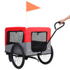 2-in-1 Pet Bike Trailer & Jogging Stroller Red and Grey