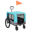 2-in-1 Pet Bike Trailer & Jogging Stroller Blue and Grey
