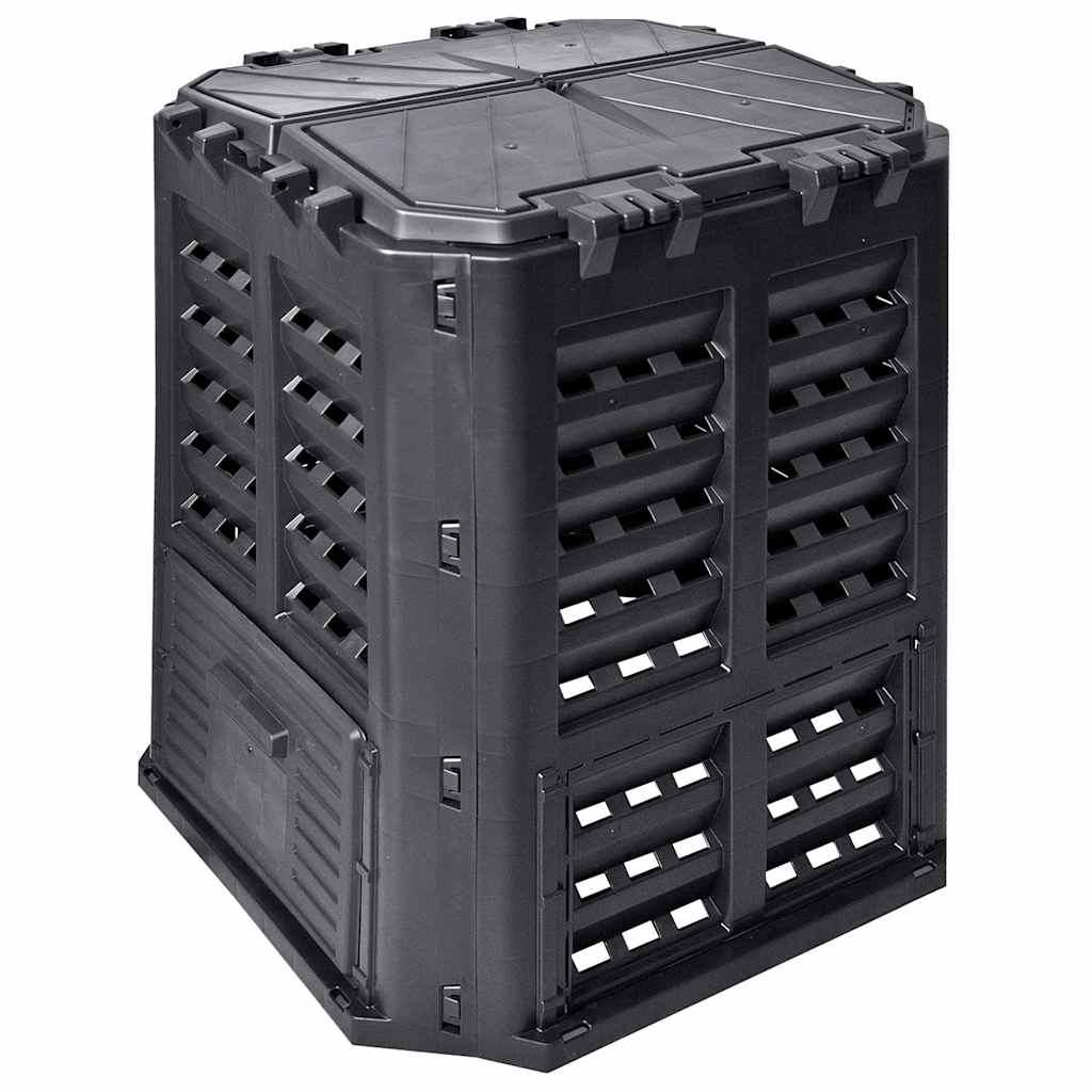 146275 vidaXL Garden Composter Black 68,9x68,9x83,9 cm 360 L