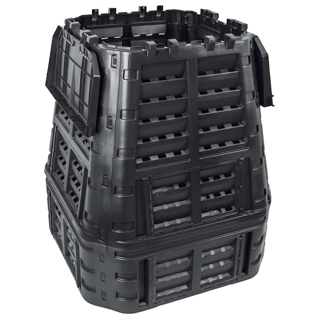 146277 vidaXL Garden Composter Black 93,3x93,3x113 cm 740 L
