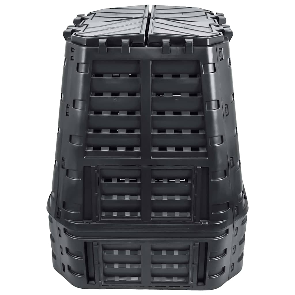 146277 vidaXL Garden Composter Black 93,3x93,3x113 cm 740 L