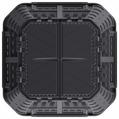 146277 vidaXL Garden Composter Black 93,3x93,3x113 cm 740 L