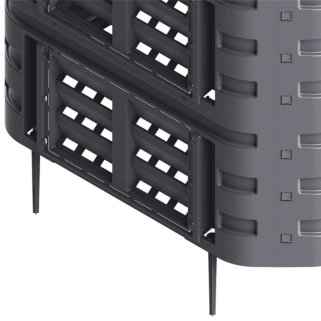 146277 vidaXL Garden Composter Black 93,3x93,3x113 cm 740 L