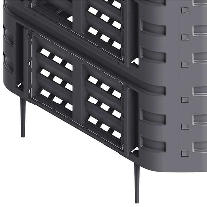 146278 vidaXL Garden Composter Black 93,3x93,3x146 cm 1000 L