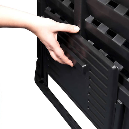 146278 vidaXL Garden Composter Black 93,3x93,3x146 cm 1000 L
