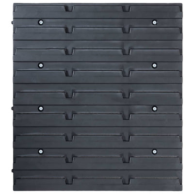 96 Piece Storage Bin Kit with Wall Panels Blue