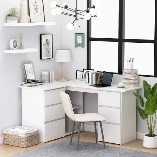 Corner Desk | White | Engineered wood | Large | Corner Desk | Other