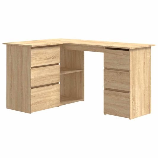 Corner Desk | Sonoma Oak | Engineered Wood | Large | Corner Desk