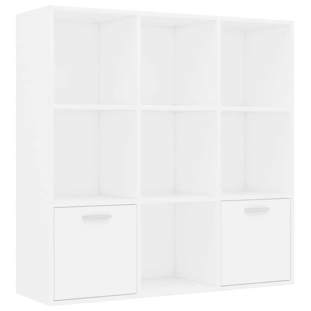 Cabinet | White | Engineered Wood | 98 cm | Book Cabinet | Rectangular