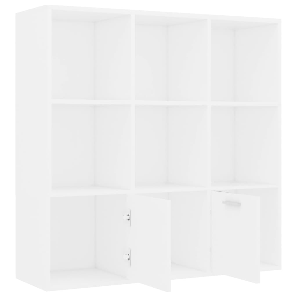 Cabinet | White | Engineered Wood | 98 cm | Book Cabinet | Rectangular
