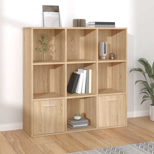 Book Cabinet Sonoma Oak 98x30x98 cm Engineered Wood