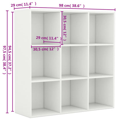 Bookcase | White | Engineered wood | Medium | Bookcase | Rectangular