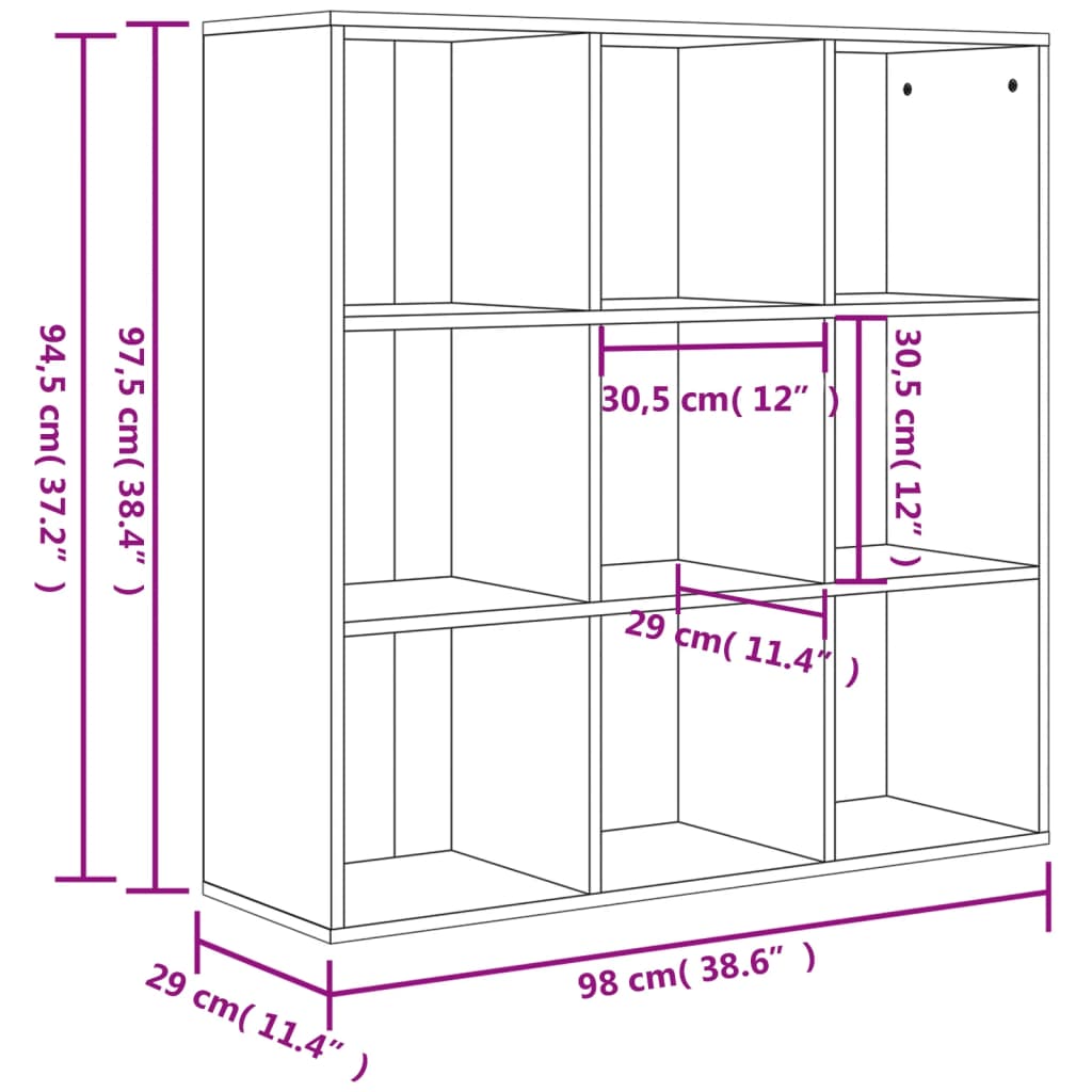 Bookcase | Sonoma Oak | Engineered wood | Medium | Bookcase | Rectangular