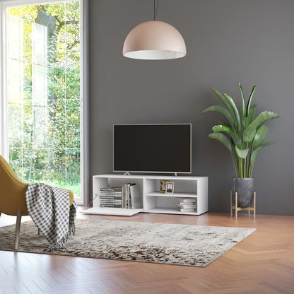 TV Cabinet | White | Engineered Wood | 120x34x37 cm | TV Cabinet