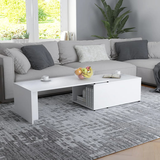 Coffee Table | White | Engineered wood | Large | Simple | Coffee Table