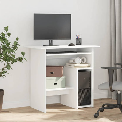 Desk White 80x45x74 cm Engineered Wood