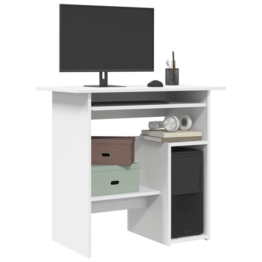 Desk | White | Engineered wood | Sleek | Desk | Rectangular | Modern