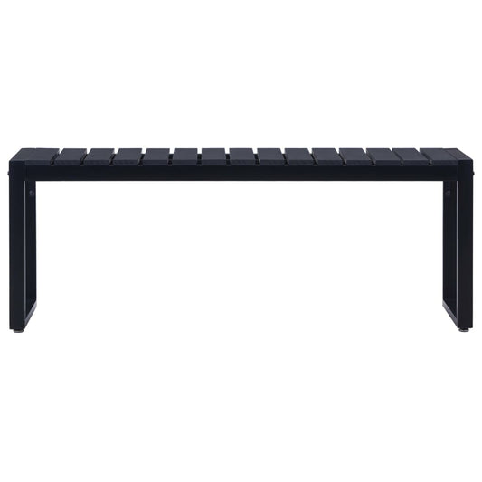 Garden Bench 120.5 cm PS Board Black