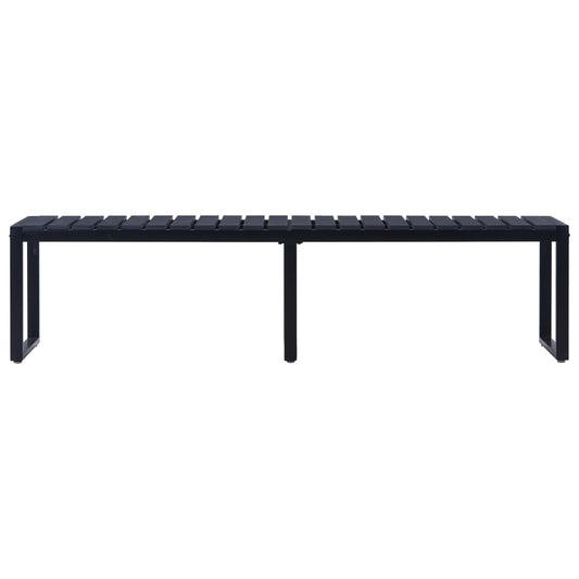 Garden Bench 180 cm PS Board Black