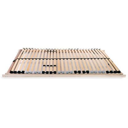 Slatted Bed Bases without Mattress 2 pcs with 28 Slats 70x200 cm