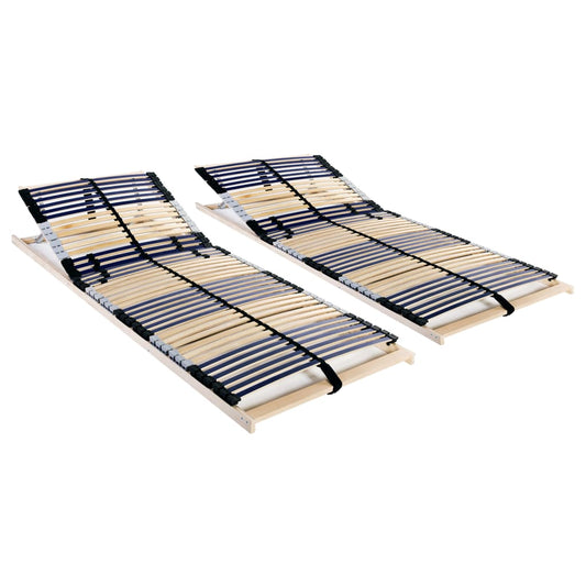Bed Base | Natural Wood and Black | Solid Beechwood and Birch Slats