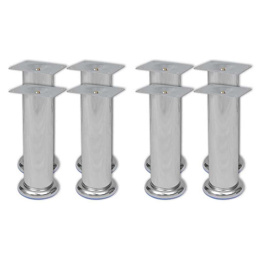 Sofa Leg | Set of 8 | Chrome | Iron | 180 mm | Durable | Sofa Legs