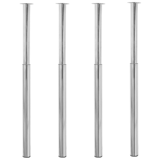 Table Leg | Set of 4 | Chrome | Iron