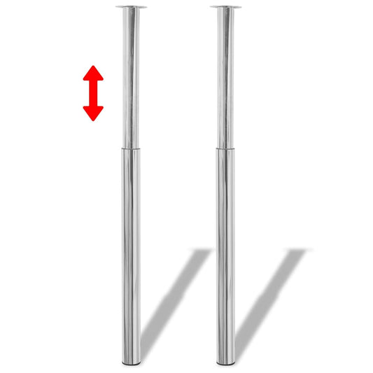 Table Leg | Set of 4 | Chrome | Iron