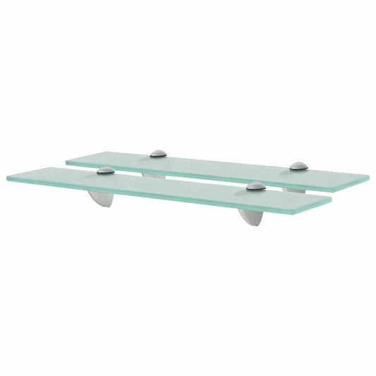 Floating Shelf | Set of 2 | Clear | Tempered safety glass, Zinc alloy