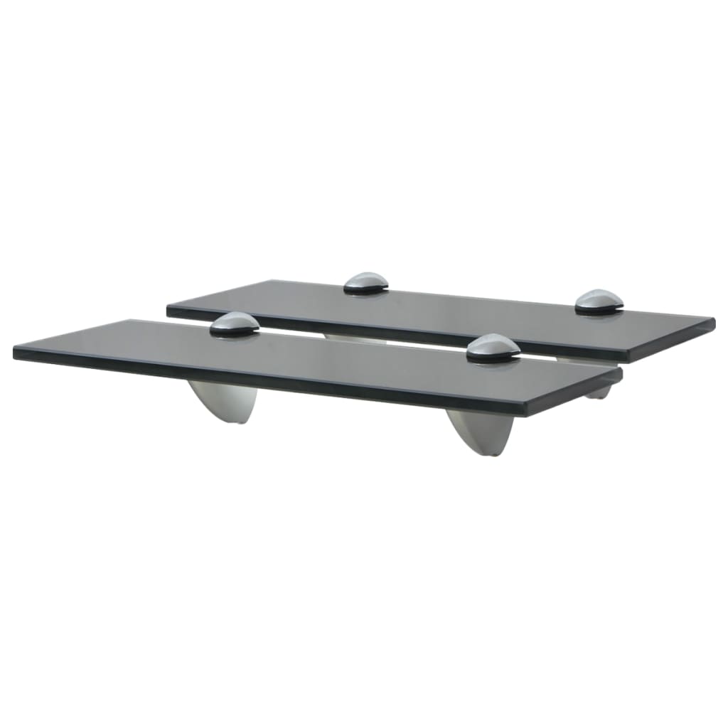 Floating Shelves 2 pcs Glass 11.8"x3.9" 0.3