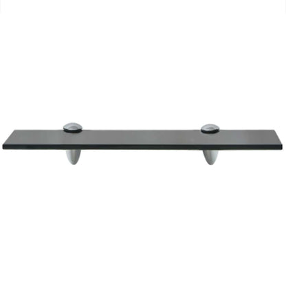 Floating Shelf | Set of 2 | Black | Tempered safety glass | 40x10 cm
