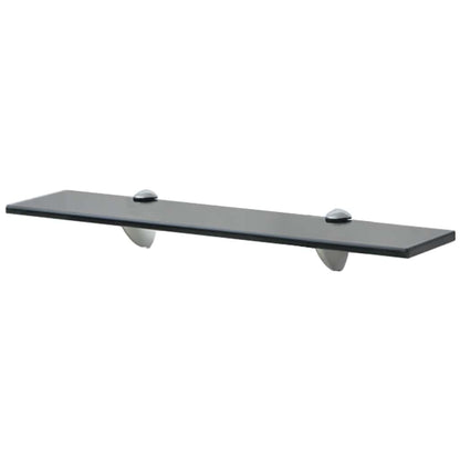 Floating Shelf | Set of 2 | Black | Toughened safety glass | Medium