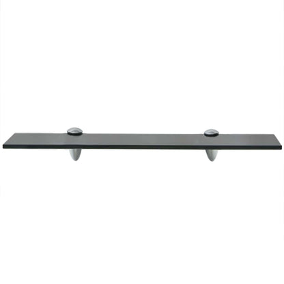 Floating Shelf | Set of 2 | Black | Toughened safety glass | Medium