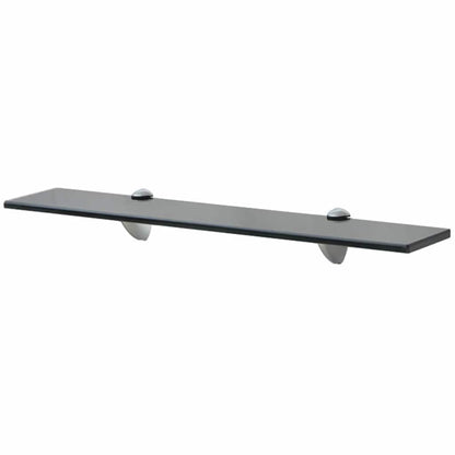 Floating Shelf | Set of 2 | Black | Tempered safety glass, zinc alloy