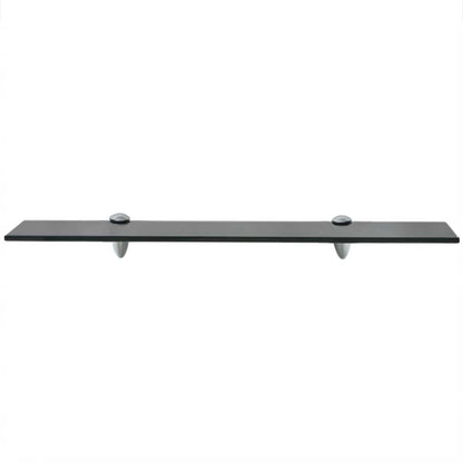 Floating Shelf | Set of 2 | Black | Tempered safety glass, zinc alloy