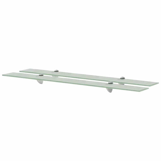 Floating Shelf | Set of 2 | Frosted | Tempered safety glass, Zinc alloy