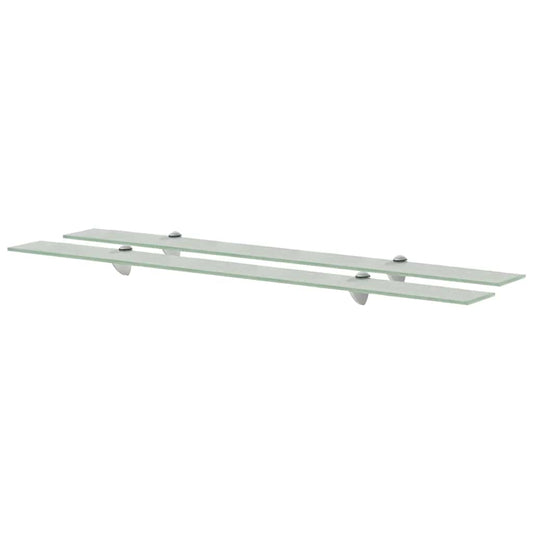 Floating Shelf | Set of 2 | Frosted | Tempered safety glass, Zinc alloy