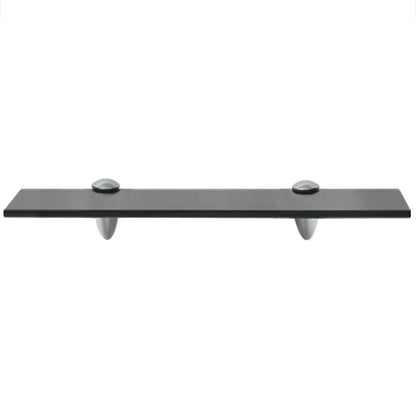 Floating Shelf | Set of 2 | Black | Tempered safety glass | 40x20cm 8mm