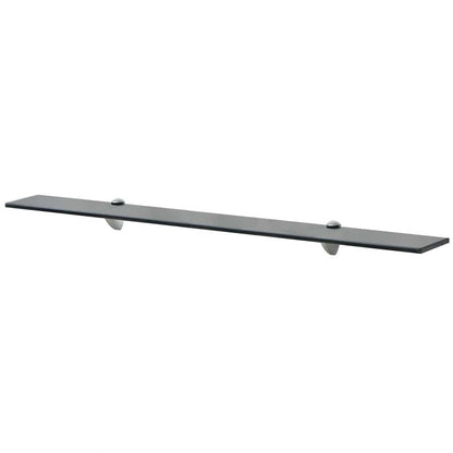 Floating Shelf | Set of 2 | Black | Tempered safety glass | Medium