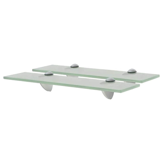 Floating Shelf | Set of 2 | Frosted | Tempered safety glass, Zinc alloy