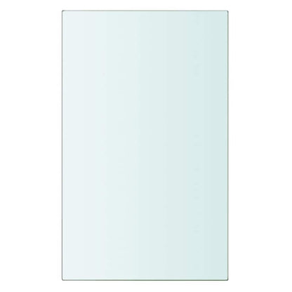 Shelves 2 pcs Panel Glass Clear 20x12 cm