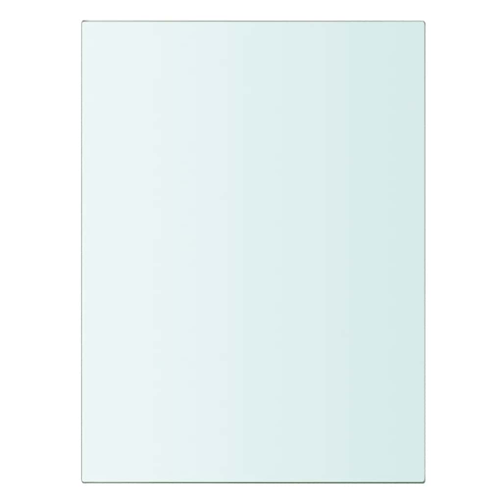 Shelves 2 pcs Panel Glass Clear 20x15 cm